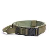 Collier Tactique pour Chien — Boucle Métal Ultra-Résistante & Poignée de Contrôle