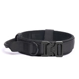 Collier Tactique pour Chien — Boucle Métal Ultra-Résistante & Poignée de Contrôle